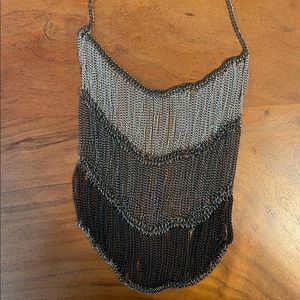 Soft Surroundings Statement Necklace - Grey and Black Chain